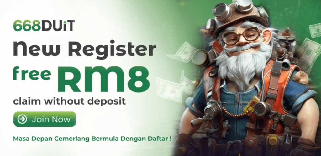 668Duit Free Credit New Member RM8